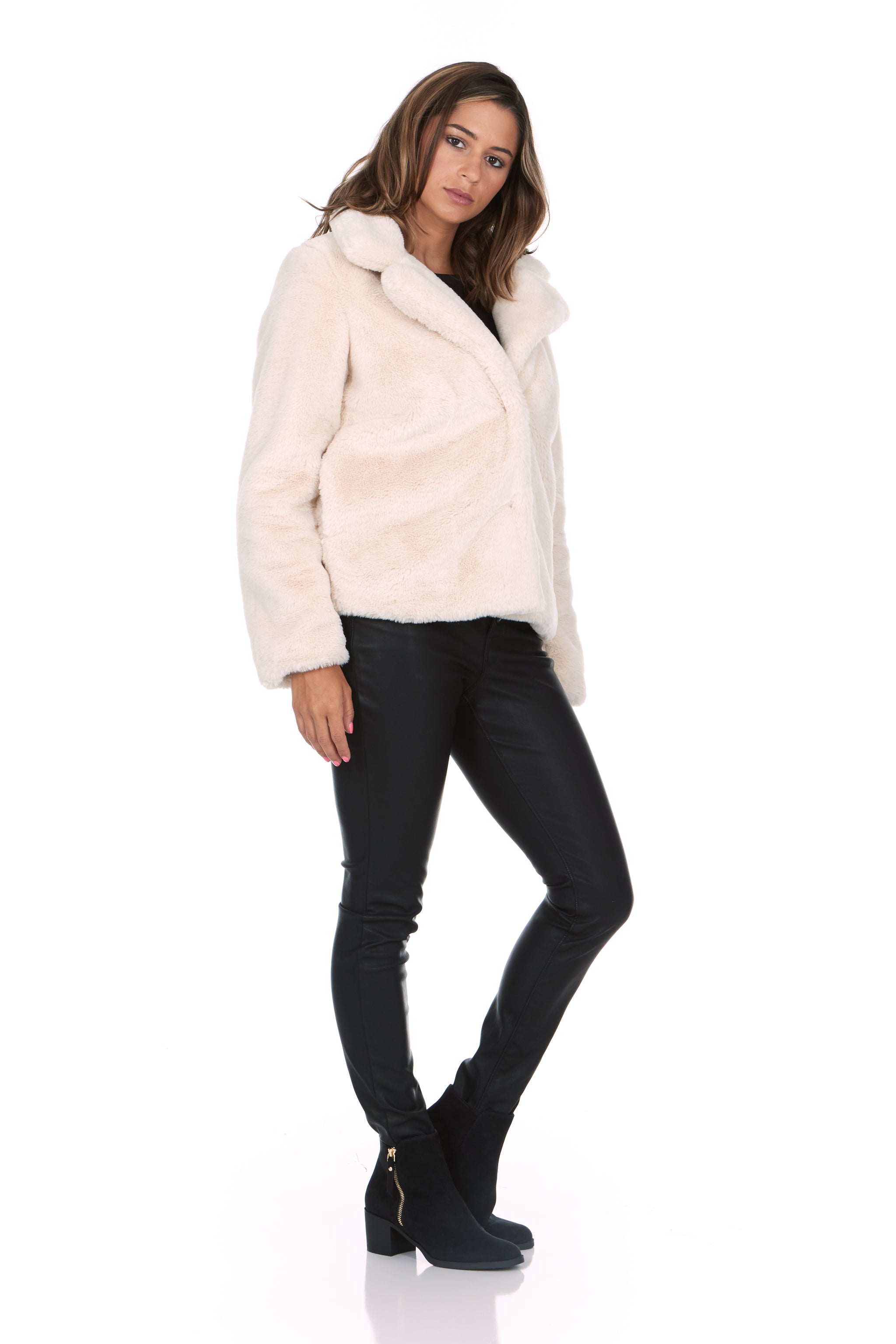 Faux Fur Cream Mink Jacket – JOUJOU